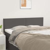 Hoofdborden 2 st 72x5x78/88 cm kunstleer grijs