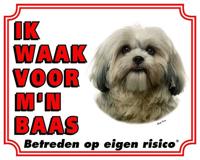 Shih Tzu Waakbord - Ik waak voor mijn baas Shih Tzu Waakbord - Ik waak voor mijn baas