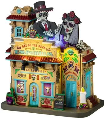 Lemax day of the dead emporium verlicht huisje Spooky Town 2024