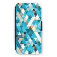 Gekleurde driehoekjes blauw: iPhone 12 Pro Max Flip Hoesje
