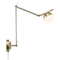 Wandlamp messing 'Contina' Nordlux G9 fitting modern verstelbaar - thumbnail