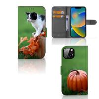 Apple iPhone 14 | Telefoonhoesje | Met pasjeshouder | Kitten