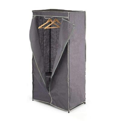Klerenkast Kipit Zwart Grijs Stof 75 x 46 x 160 cm