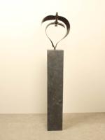 Bronzen beeld 2 vogels boven elkaar, 34 cm Bronzen beeld 2 vogels boven elkaar, 34 cm
