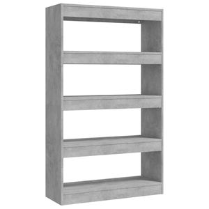 vidaXL Boekenkast/kamerscherm 80x30x135 cm bewerkt hout betongrijs