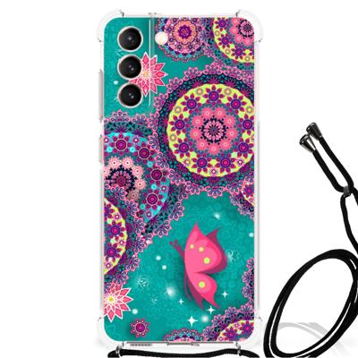 Samsung Galaxy S21 FE Back Cover Cirkels en Vlinders Samsung Galaxy S21 FE Back Cover Cirkels en Vlinders