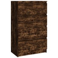 vidaXL Dressoir 60x35x98,5 cm bewerkt hout gerookt eikenkleurig - thumbnail