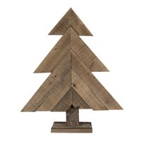 HAES DECO - Decoratieve Kerstboom 48x10x56 cm - Bruin - Kerstversiering, Kerstdecoratie