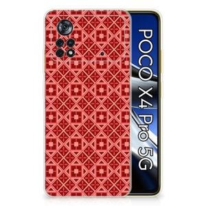 Xiaomi Poco X4 Pro 5G TPU bumper Batik Rood