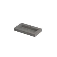 INK Pitch Wastafel Keramische Slab Bak met Drain en Front en Side Skirts 1 Kraangat - 800x450x90 mm - Armani Grey Mat