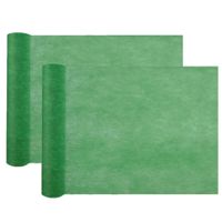 Tafelloper op rol - 2x - donkergroen - 30 cm x 10 m - non woven polyester