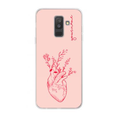 Blooming Heart: Samsung Galaxy A6 Plus (2018) Transparant Hoesje