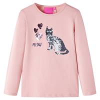 VidaXL Kindershirt met lange mouwen 116 lichtroze