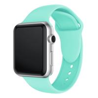 Dubbele klinknagels siliconen horloge Band voor Apple Watch serie 3 & 2 & 1 42mm (mintgroen)