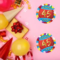 Bierviltjes 45 jaar - 50x stuks - multicolor - verjaardag/feest - feestartikelen