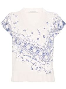 Philosophy Di Lorenzo Serafini pull en maille à fleurs - Tons neutres