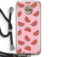 Watermeloen: Motorola Moto G6 Transparant Hoesje met koord