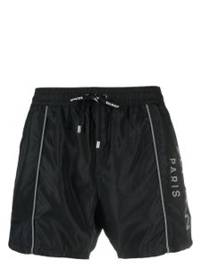 Balmain short de bain à logo imprimé - Noir