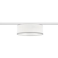 LED Railverlichting Plafondlamp - 2 Fase - E27 Fitting - Mat Wit Textiel