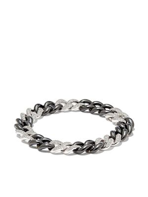 SHAY bracelet en or blanc 18ct et céramique serti de diamants - Argent