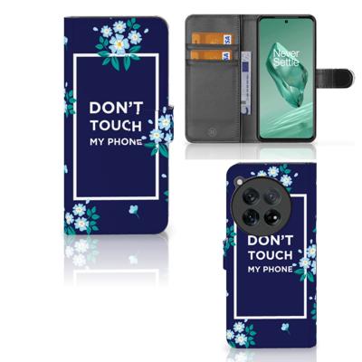 OnePlus 12 Portemonnee Hoesje Flowers Blue DTMP | Portemonnee hoesje OnePlus 12 Portemonnee Hoesje Flowers Blue DTMP | Portemonnee hoesje