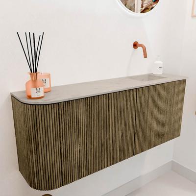 Toiletmeubel Mondiaz Joya Dlux | 101.6 cm | Meubelkleur Dusk | Faye wastafel Opalo Wasbak Rechts | Zonder kraangat(en)