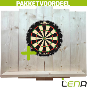 Winmau Blade 6 Dartbord + Lena Wooden Wall Protector