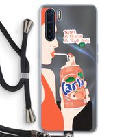 Peach please!: Oppo A91 Transparant Hoesje met koord
