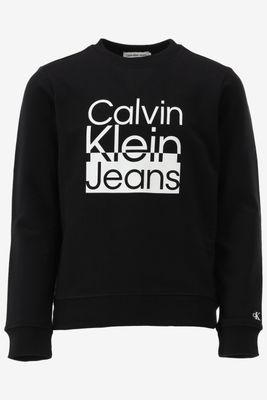 Calvin klein sweater box logo sweatshirt maat 116/6J Calvin klein sweater box logo sweatshirt maat 116/6J