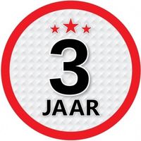 10x 3 Jaar leeftijd stickers rond verjaardag versiering - Feeststickers