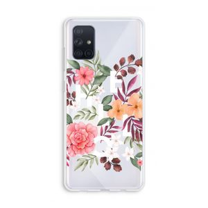Hello in flowers: Galaxy A71 Transparant Hoesje