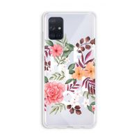 Hello in flowers: Galaxy A71 Transparant Hoesje