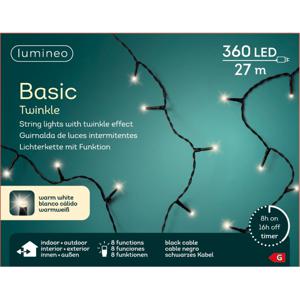 Lumineo kerstverlichting - 360 led lampjes - warm wit - 27 m - lichtsnoer