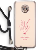 Where flowers bloom: Motorola Moto G6 Transparant Hoesje met koord