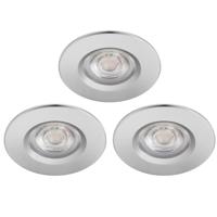 Philips Led inbouwspots Dive (3x) 3x5w - 2700K - 8,5cm chroom 78965700