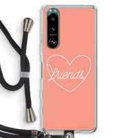 Friends heart: Sony Xperia 5 III Transparant Hoesje met koord