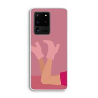 Pink boots: Samsung Galaxy S20 Ultra Transparant Hoesje