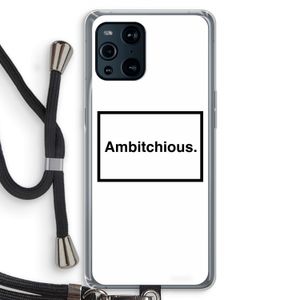 Ambitchious: Oppo Find X3 Pro Transparant Hoesje met koord