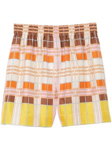 Burberry short en soie à motif géométrique - Rose