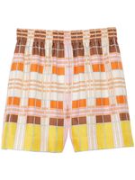 Burberry short en soie à motif géométrique - Rose