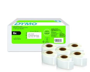 Etiket Dymo 2177564 labelwriter 25mmx54mm adres wit 6x1000stuks