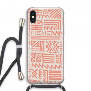 Marrakech Pink: iPhone XS Max Transparant Hoesje met koord