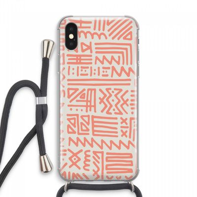 Marrakech Pink: iPhone XS Max Transparant Hoesje met koord