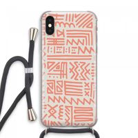 Marrakech Pink: iPhone XS Max Transparant Hoesje met koord Marrakech Pink: iPhone XS Max Transparant Hoesje met koord