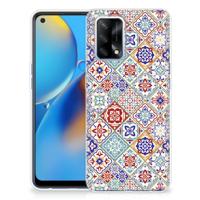 OPPO A74 4G | TPU | Siliconen hoesje | Tiles Color