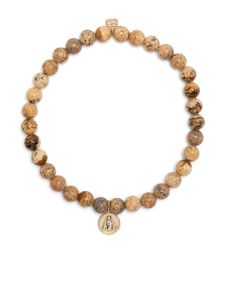 Sydney Evan bracelet Buddha en or 14ct à perles - Marron