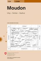 Wandelkaart - Topografische kaart 1224 Moudon | Swisstopo