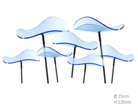 7 stuks! Zonnevangers Lucy Blauw medium 120x15 cm Cazador Del Sol - Cazador del sol