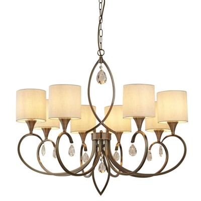 Searchlight Klassieke hanglampAlberto 8-lichts antiek brons - 1608-8AB