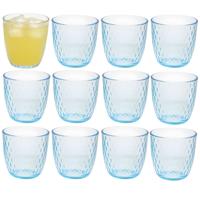 Gerimport Waterglazen / drinkglazen Lively Blue - 12x stuks - blauw - 290 ml